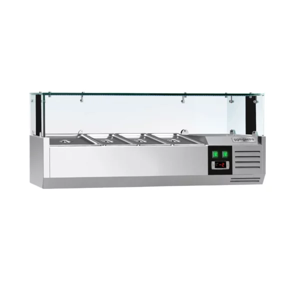 Chladiaca vitrína PREMIUM s LED svetlom - 1200x335mm - 5x GN 1/4 - Image 2