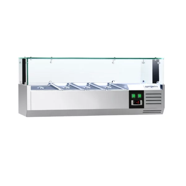 Chladiaca vitrína PREMIUM s LED svetlom - 1200x335mm - 5x GN 1/4 - Image 3