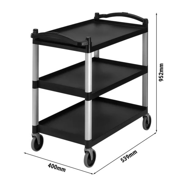 CAMBRO | Servírovací vozík / prepravný vozík KD - 3 police - čierny - Image 2
