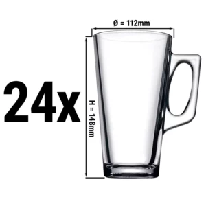 (24 kusov) sklenené poháre - AQUA - 385 ml