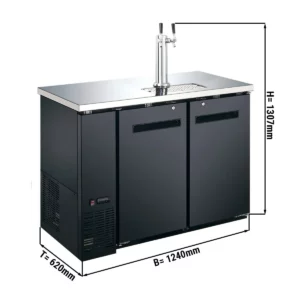 Chladič na pivo s kohútikom - 2x50 litrové sudy - 1240x620mm