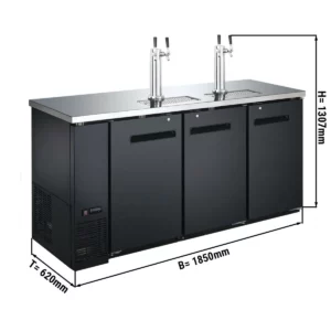 Chladič na pivo s kohútikom - 3x50 litrové sudy - 1850x620mm