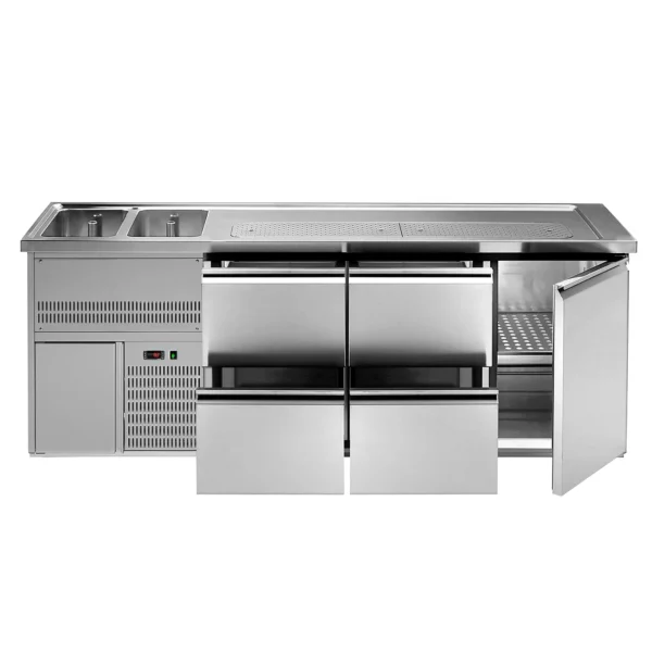 Pivný bar PREMIUM PLUS - 2500 x 700 mm - 1 dvierka a 4 zásuvky - Image 2