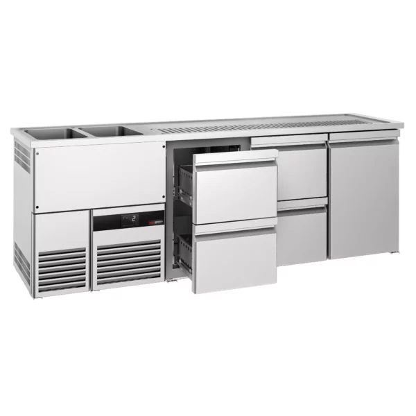 Pivný bar PREMIUM - 2500x700mm - 1 dvierka a 4 zásuvky - Image 3