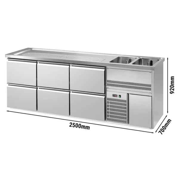 Pivný bar PREMIUM PLUS - 2500x700mm - 6 zásuviek