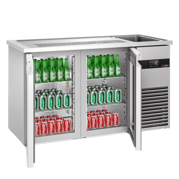 Pivný bar PREMIUM - 1550x700mm - 2 sklenené dvierka - Image 5
