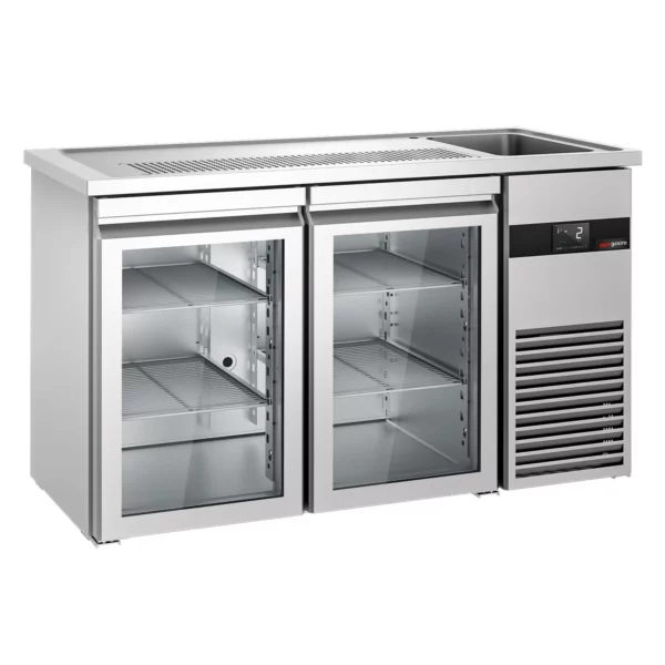 Pivný bar PREMIUM - 1550x700mm - 2 sklenené dvierka - Image 7