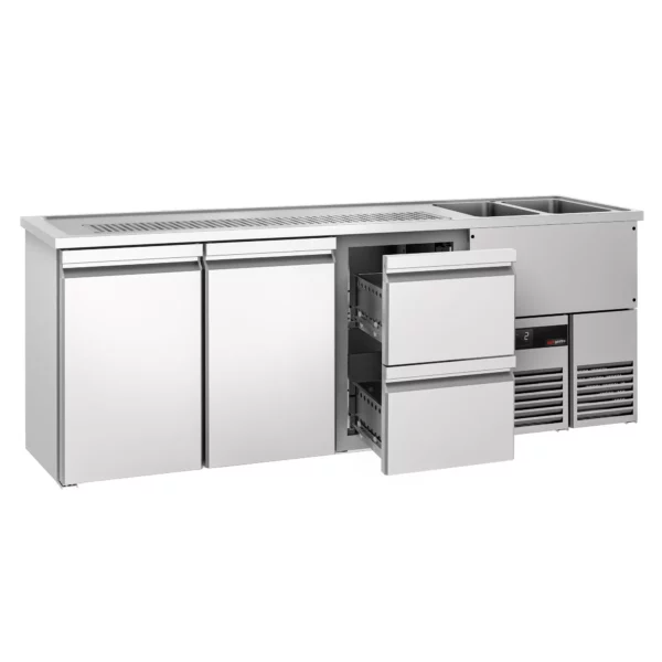 Pivný bar PREMIUM - 2500x700mm - 2 dvierka a 2 zásuvky - Image 3