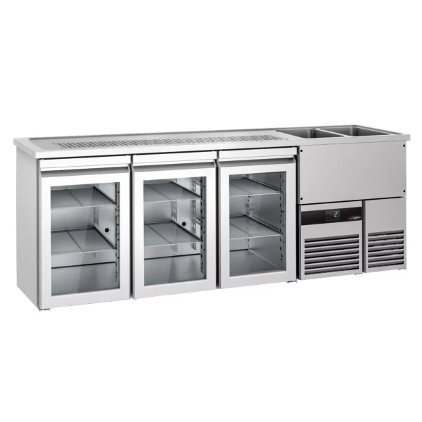 Pivný bar PREMIUM - 2500x700mm - 3 sklenené dvierka - Image 8