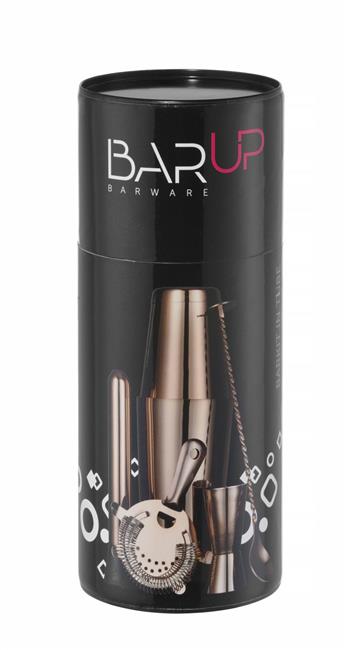 Barová súprava v tube, Bar up, Medená, ø120x(H)320mm