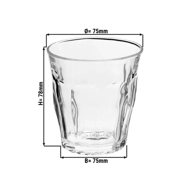 (6 kusov) Duralex univerzálne nápojové sklo - PICARDIE - 160 ml - transparentné - Image 3