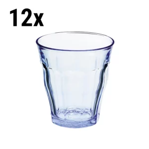 (12 kusov) Duralex univerzálne nápojové sklo - PICARDIE - 220 ml - modro-transparentné