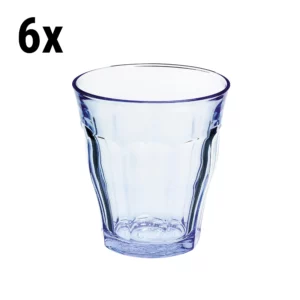 (6 kusov) Duralex univerzálne nápojové sklo - PICARDIE - 220 ml - modro-transparentné