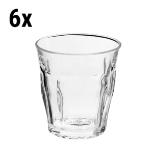 (6 kusov) Duralex univerzálne nápojové sklo - PICARDIE - 250 ml - transparentné