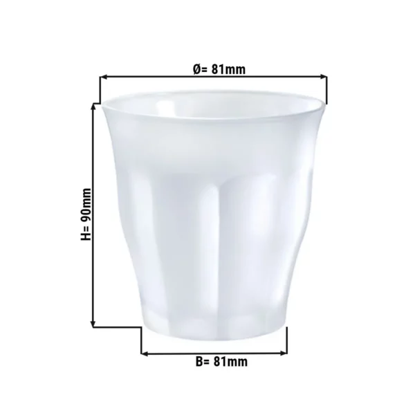 (6 kusov) Duralex univerzálne nápojové sklo - PICARDIE - 250 ml - biele - Image 2