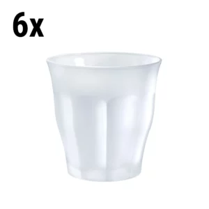 (6 kusov) Duralex univerzálne nápojové sklo - PICARDIE - 250 ml - biele
