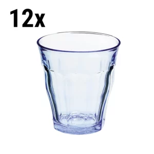 (12 kusov) Duralex univerzálne nápojové sklo - PICARDIE - 310 ml - modro-transparentné