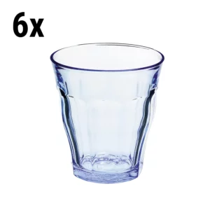 (6 kusov) Duralex univerzálne nápojové sklo - PICARDIE - 310 ml - modro-transparentné