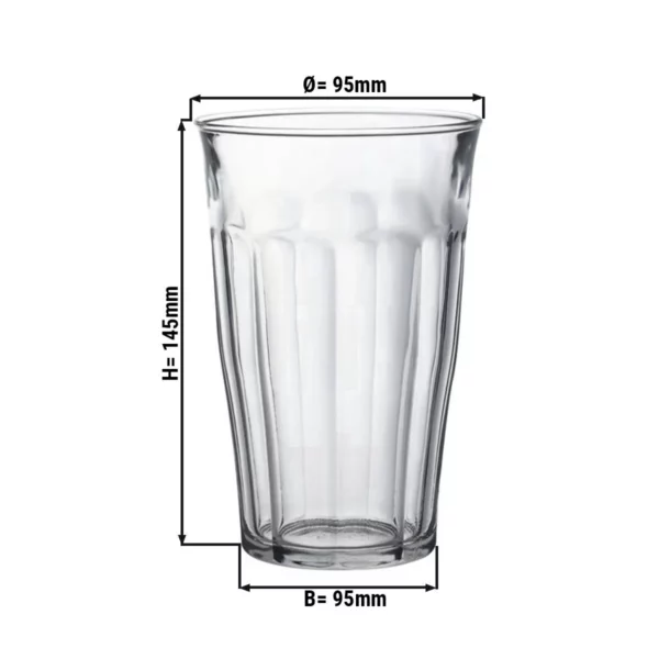 (12 kusov) Duralex univerzálne nápojové sklo - PICARDIE - 500 ml - transparentné - Image 3