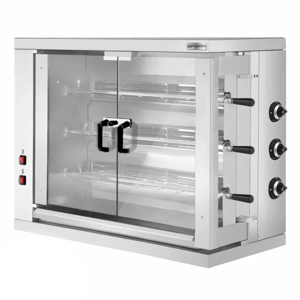 Elektrický gril na kurčatá ECO - 9kW - s 3 špízy na 18 kurčiat - Image 5