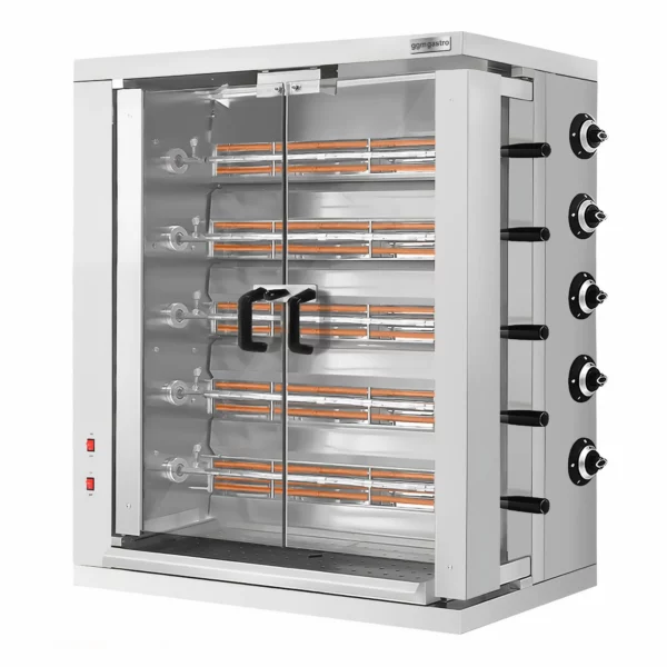 Elektrický gril na kurčatá ECO - 15kW - s 5 špízy na 30 kurčiat - Image 2