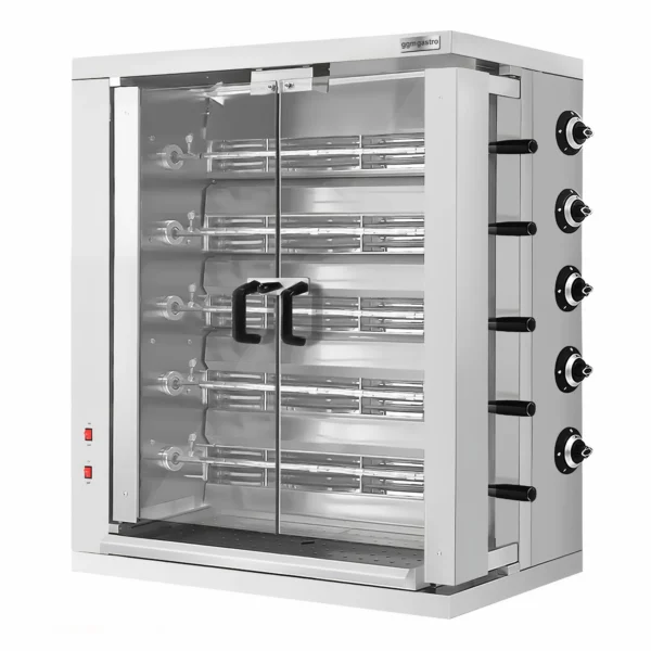 Elektrický gril na kurčatá ECO - 15kW - s 5 špízy na 30 kurčiat - Image 5