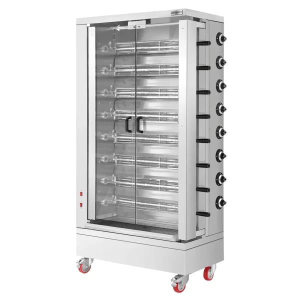 Elektrický gril na kurčatá ECO - 24kW - s 8 špízy pre 48 kurčiat - Image 5