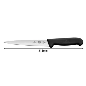 VICTORINOX filetovací nôž - 18 cm - čierny