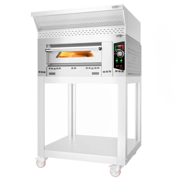 Plynová pec na pizzu - 6x 34cm - manuálna - vrátane digestora, základného rámu a súpravy kolies - Image 7
