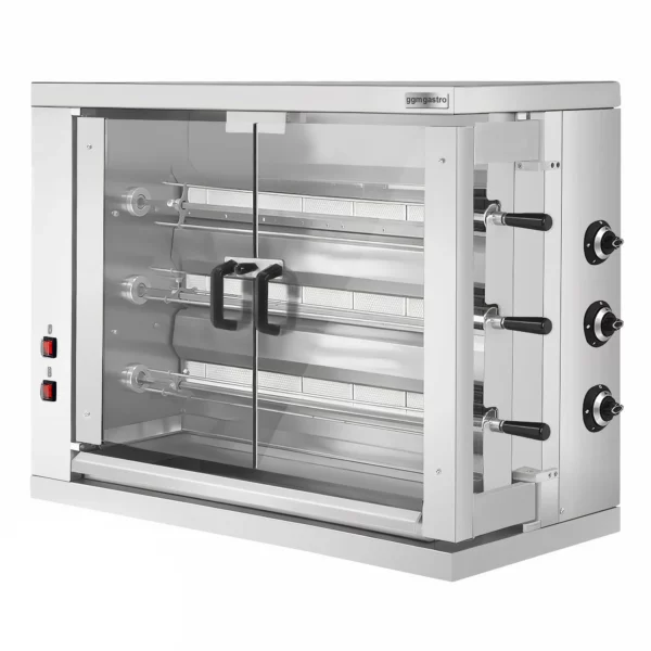 Plynový gril na kurčatá ECO - 19,3 kW - s 3 špízy pre 18 kurčiat - Image 2