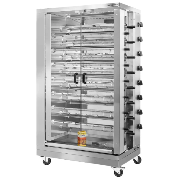Plynový gril na kurčatá ECO s 15 ražňami pre 90 kurčiat - 1098 x 660 x 1920 mm - Image 3