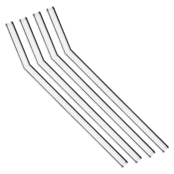 (4 kusy) sklenené slamky na pitie - zalomené - 230 mm - vrátane nylonovej čistiacej kefky - Image 2