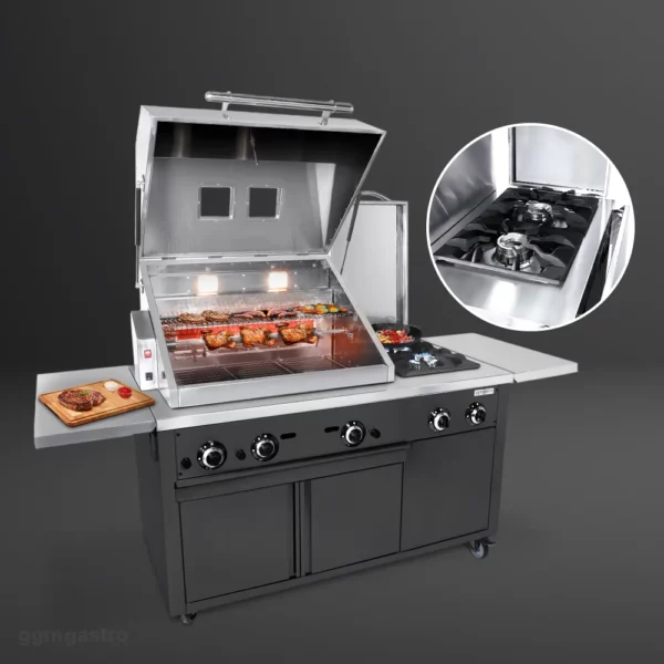 Grilovacia stanica - profesionálna BBQ kuchyňa - čierna - Image 7