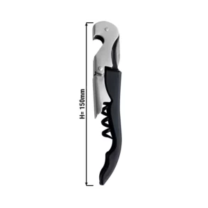 (6 Dielny) Číšnický nôž - Bar Professional - 12 cm - čierny