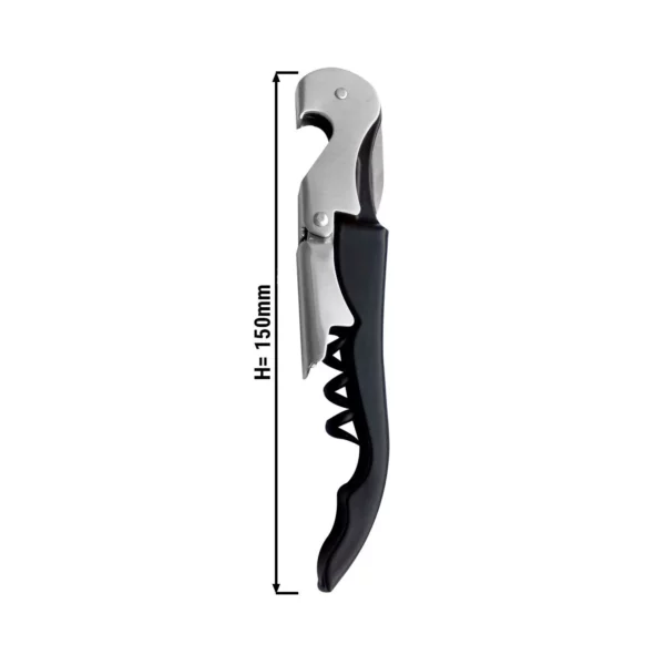 (6 Dielny) Číšnický nôž - Bar Professional - 12 cm - čierny