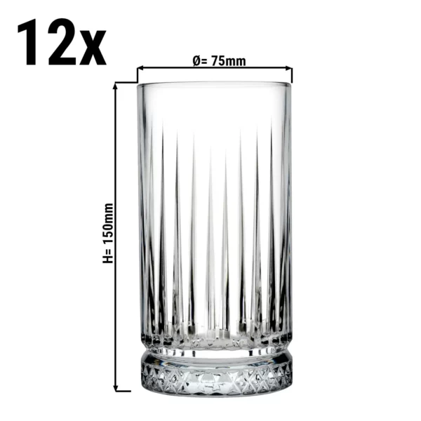 (12 kusov) pohár na long drink - ELYSIA - 445 ml - priehľadný