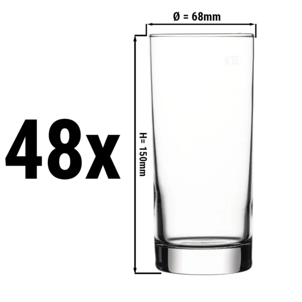 (48 kusov) pohár na pivo - CHICAGO - 380 ml - kalibrované na 300 ml