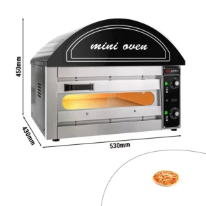 Elektrická rúra na pizzu Mini - Čierna - 1x 34cm - Manuálna