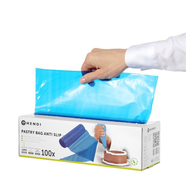 Protišmykové cukrárenské vrecká, HENDI, Modrá, 100 ks, 515x280mm – Obrázok 2