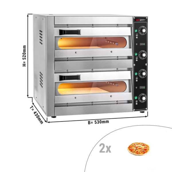 Elektrická rúra na pizzu mini - 1+1x 33,5cm - manuálna