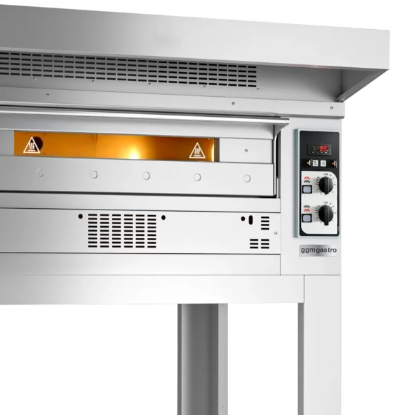 Plynová pec na pizzu - 9x 33cm - manuálna - vrátane digestora a základného rámu - Image 4