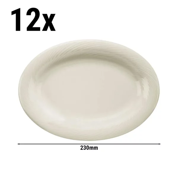 (12 kusov) SEMPER - Tanier/ Tanier oválny - Ø 23 cm