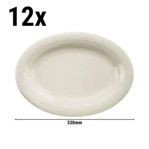 (12 kusov) SEMPER - Tanier oválny - Ø 33 cm