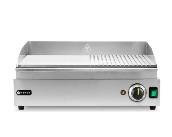 Polovične vrúbkovaná grilovacia doska, HENDI, Kitchen Line, 220-240V/2400W, 527x404x(H)233mm