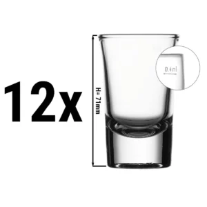 (12 kusov) panák - SPECIALS - 40 cc - kalibrované na 20 cc