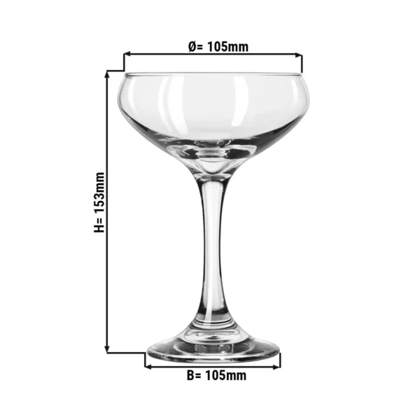 (12 kusov) miska na šampanské - VNÍMANIE - 250 ml - priehľadná - Image 2