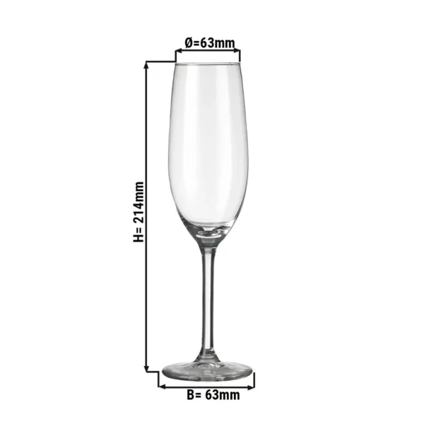 (6 kusov) pohár na šampanské - ESPRIT - 210 ml - priehľadný - Image 2