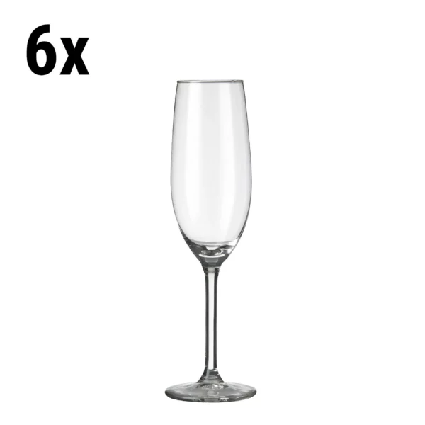 (6 kusov) pohár na šampanské - ESPRIT - 210 ml - priehľadný