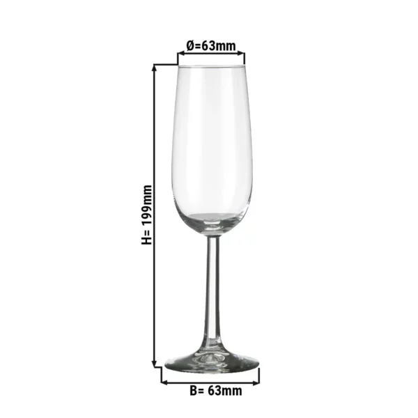(6 kusov) pohár na šampanské - ESPRIT - 170 ml - priehľadný - Image 2