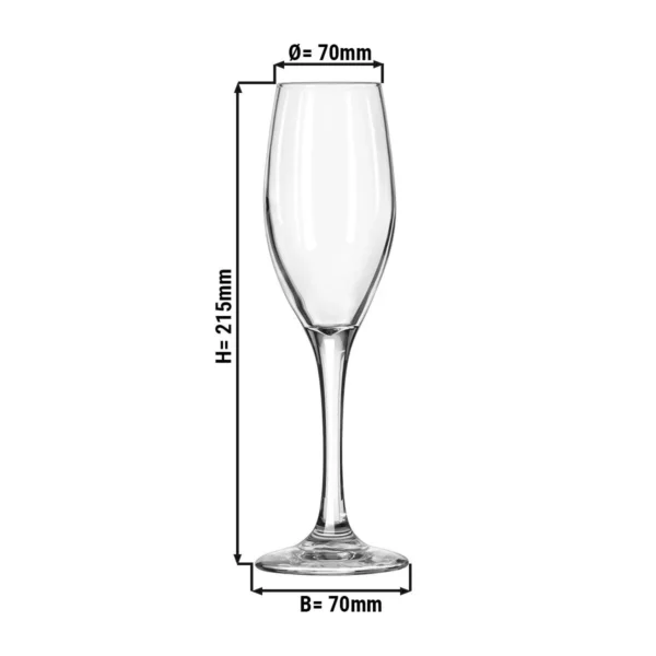 (12 kusov) pohár na šampanské - VNÍMANIE - 170 ml - priehľadný - Image 2